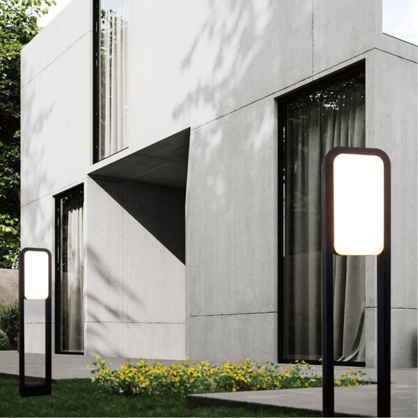 عامود حديقة 80 سم 3000 كلفن - اسود