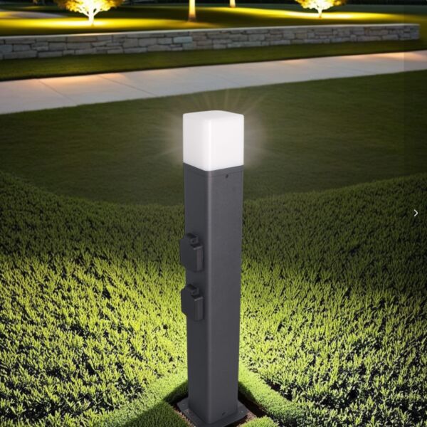 عامود حديقة 50 سم - E27 مع 2 أفياش