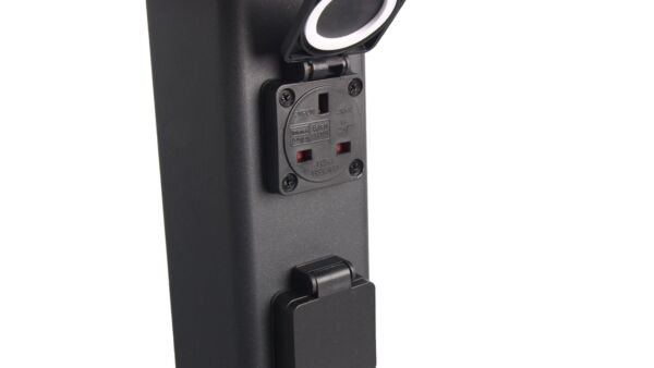 عامود حديقة 50 سم - E27 مع 2 أفياش