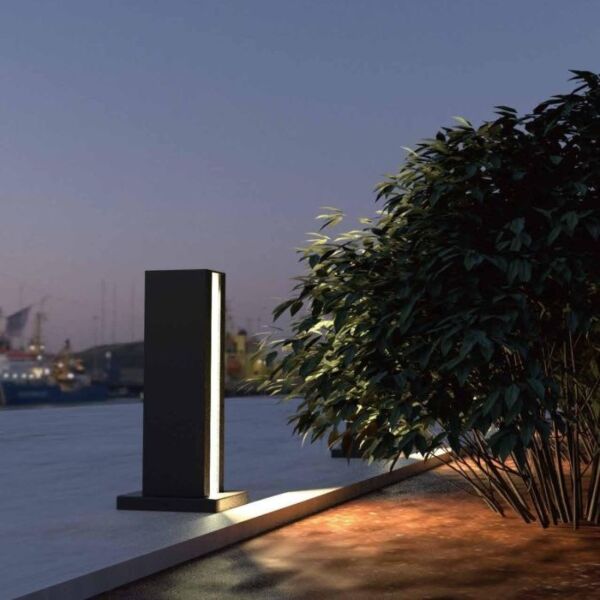 عمود حديقة مودرن بارتفاع 35سم قاعدة T5 - اسود