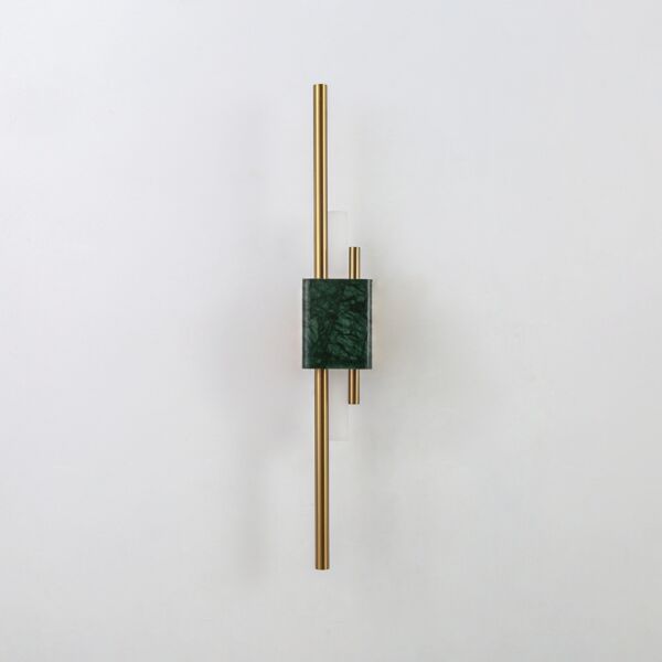 إبليك جداري رخام بدون لمبة - اخضر وذهبي