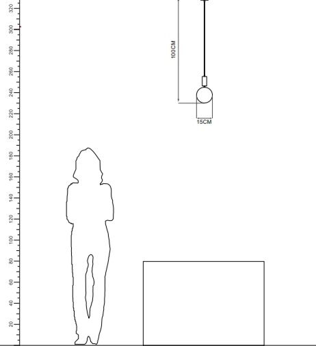 انارة معلقة ذهبي 15 سم E14