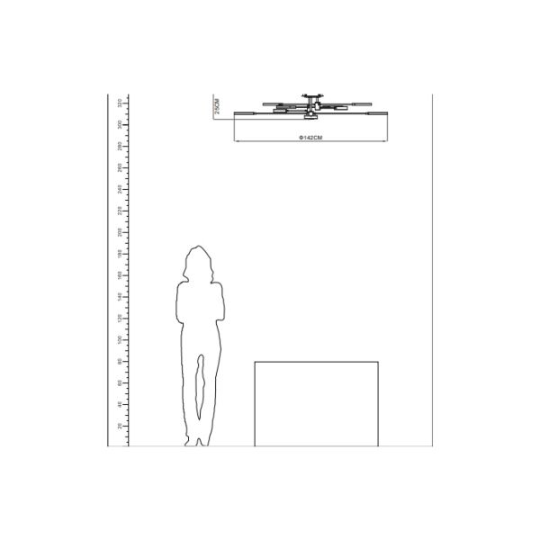 ثريا مودرن ذهبي واسود 9 أذرع