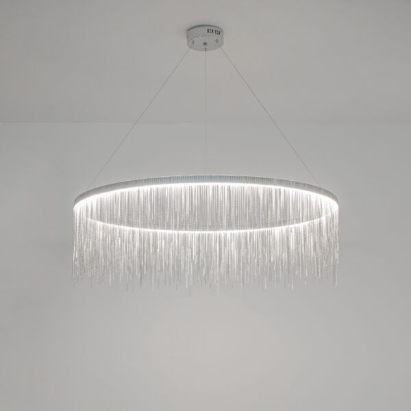 ثريا نيوكلاسيك دائرية فضي 3 الوان