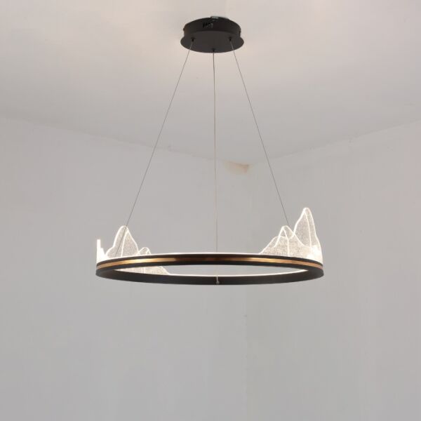 ثريا مودرن أسود ذهبي 80 سم