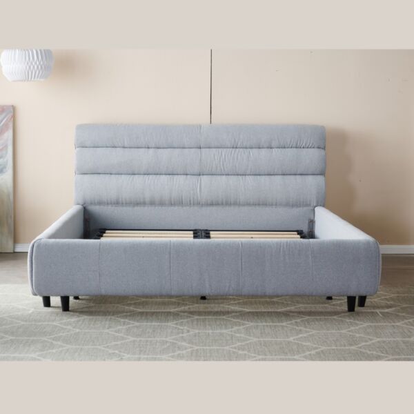 سرير كينغ سكالا - رمادي