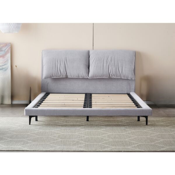 سرير كينغ غاندي - رمادي