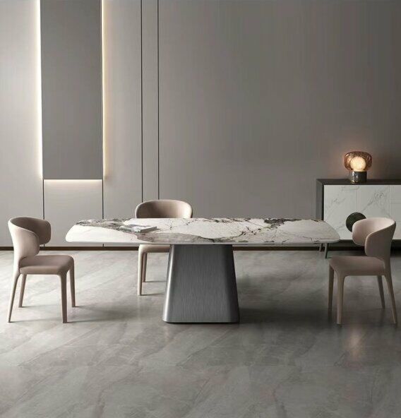 طاولة طعام رخام نازي - 8 أشخاص