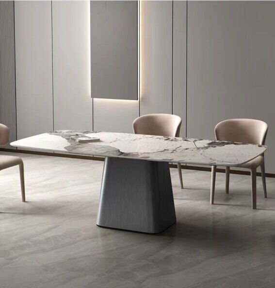 طاولة طعام رخام نازي - 8 أشخاص