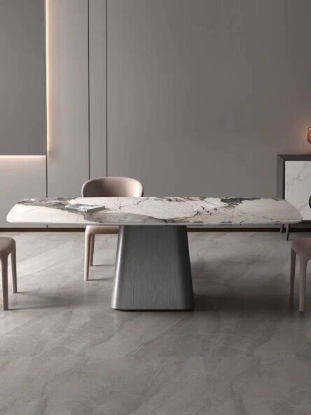 طاولة طعام رخام نازي - 8 أشخاص