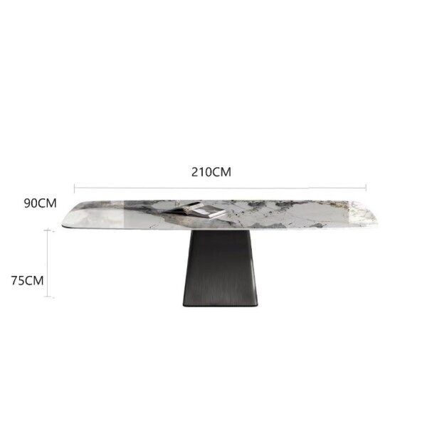 طاولة طعام رخام نازي - 8 أشخاص