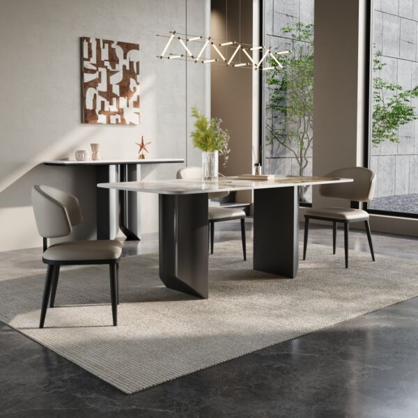 طاولة طعام ميربل 6 اشخاص