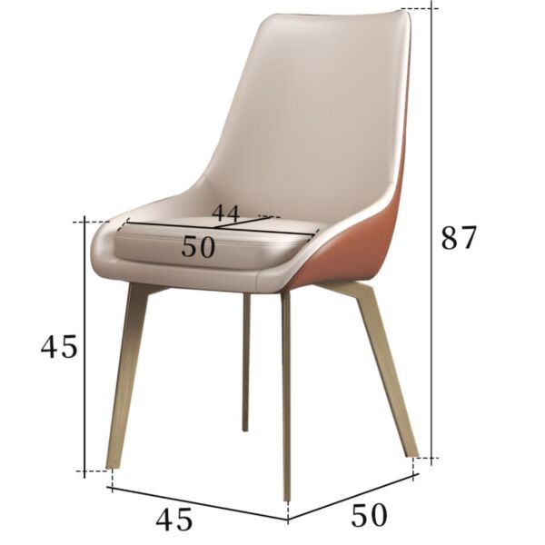 كرسي طاولة طعام سيانا - بيج فاتح