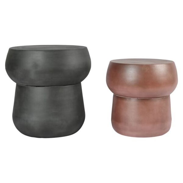 طقم طاولتين جانبيتان إيفان - اسود وبني