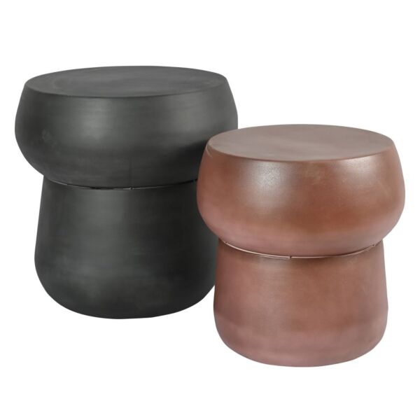 طقم طاولتين جانبيتان إيفان - اسود وبني