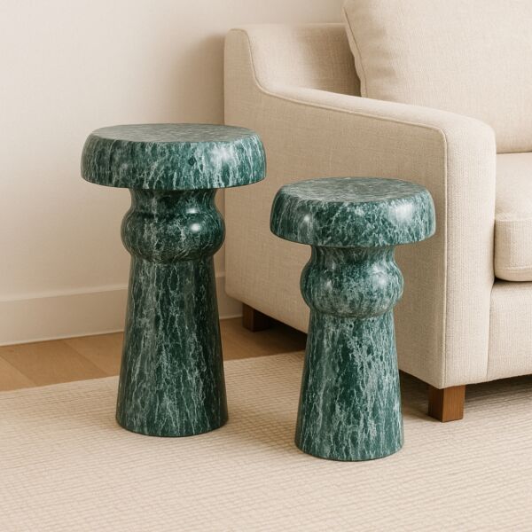 طقم طاولتين جانبيتان فيودور - اخضر ومتعدد الالوان