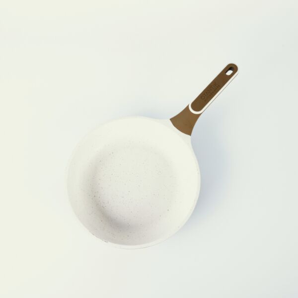 مقلاة غير لاصقة 24 سم - بني وبيج