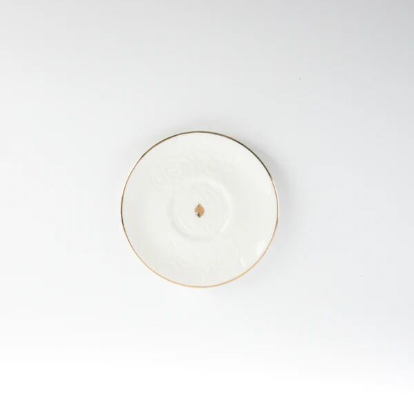 طقم فنجان قهوة تركية 12 قطعة من نقش - ابيض وذهبي