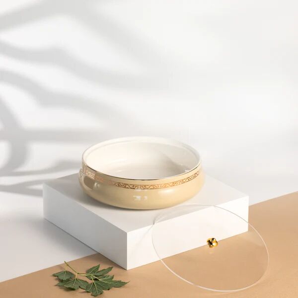 تمرية حجم كبير من نقش - عاجي وذهبي