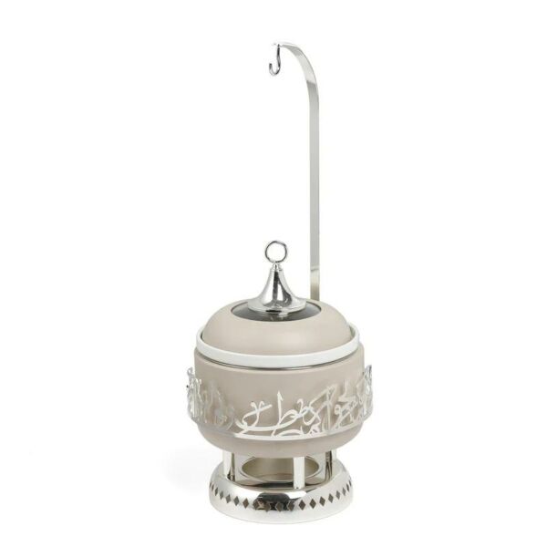 سخان تقديم طعام حجم صغير من جوار - بيج وفضي