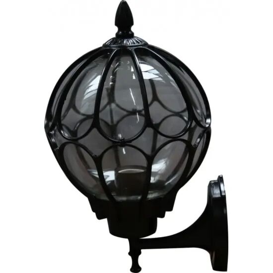 إضاءة جدارية فانوس برمة أنيق اسود وشفاف - صغير - همر
