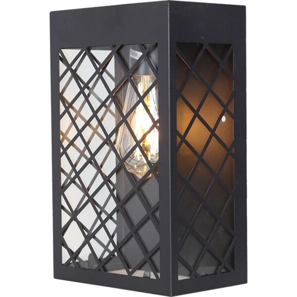 اضاءة جدارية خارجي فانوس مايل - اسود