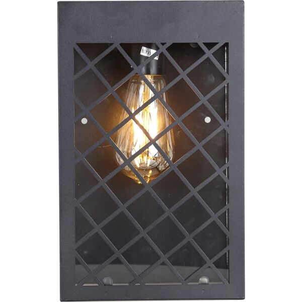 اضاءة جدارية خارجي فانوس مايل - اسود