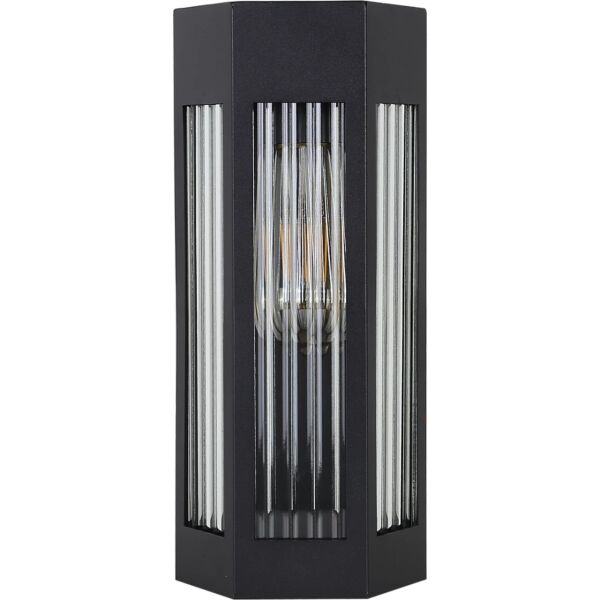 فانوس جداري للمساحات الخارجية - اسود