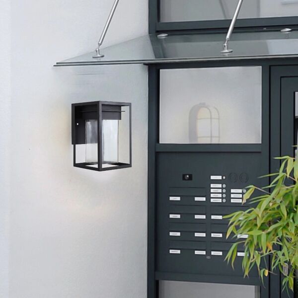 كشاف بوابة جداري غطاء لون اسود كرين