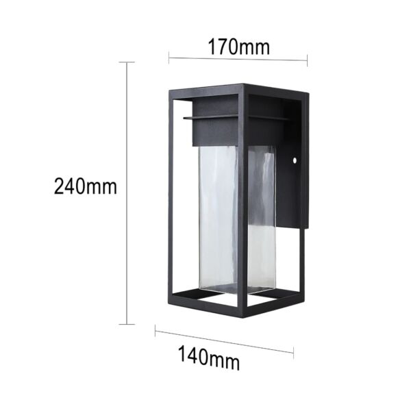 كشاف بوابة جداري غطاء لون اسود كرين
