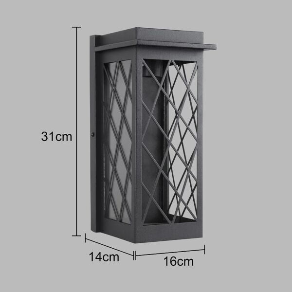 إضاءة جدارية سكوير - اسود