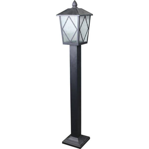 عامود إضاءة خارجية مفرد 1 متر - اسود