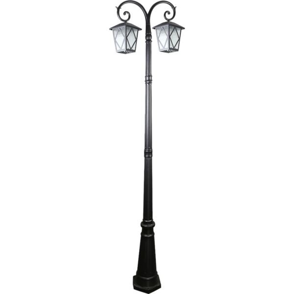 عامود انارة فانوس مجوز روبر - اسود