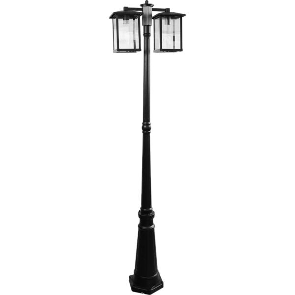 عامود إضاءة خارجية مجوز 2 متر - اسود