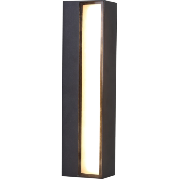 كشاف بوابة خارجي اسود لون الانارة اصفر 18 واط