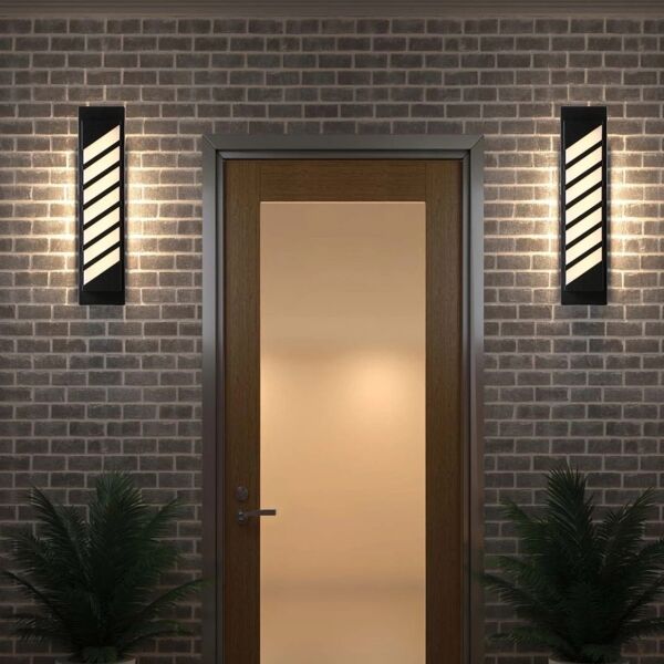 اضاءة جدارية صفراء 30 واط - اسود