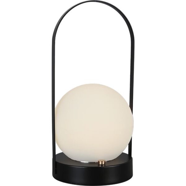 ابجورة طاولة مودرن تعمل بالبطارية 3 إضاءات - اسود