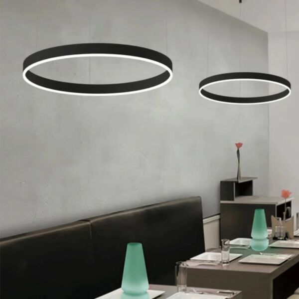 إنارة معلقة 60 سم لايت سيركل - أسود