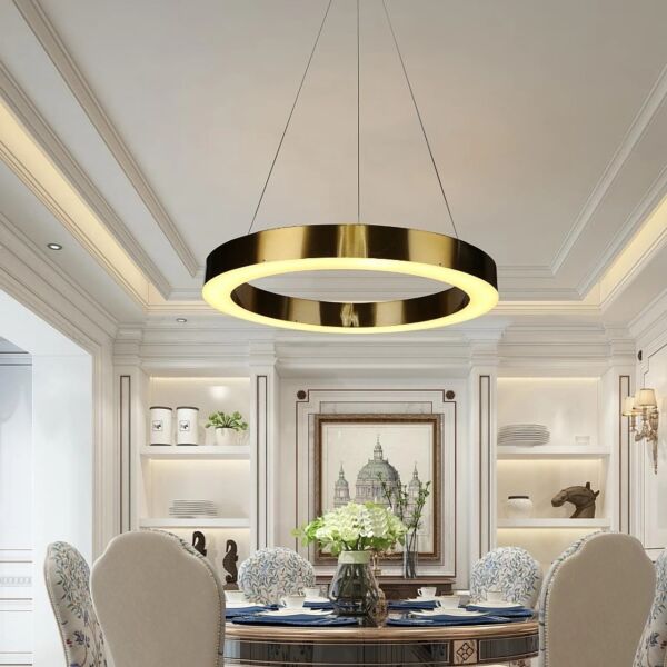 إنارة معلقة مودرن قاعدة واحدة 36 واط 50 سم - زيتي