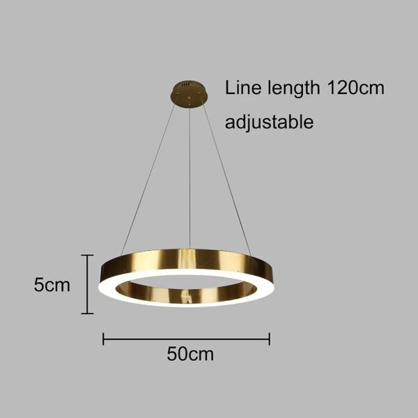 إنارة معلقة مودرن قاعدة واحدة 36 واط 50 سم - زيتي