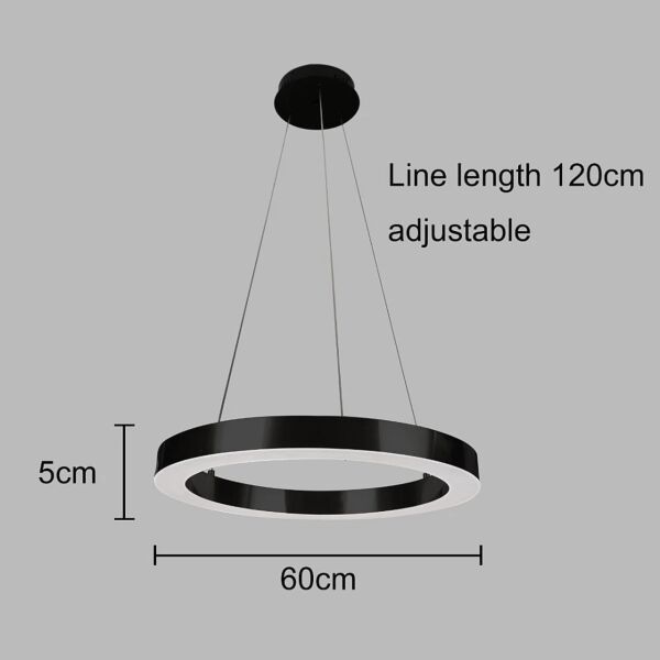 انارة معلقة مودرن - 48 واط اسود