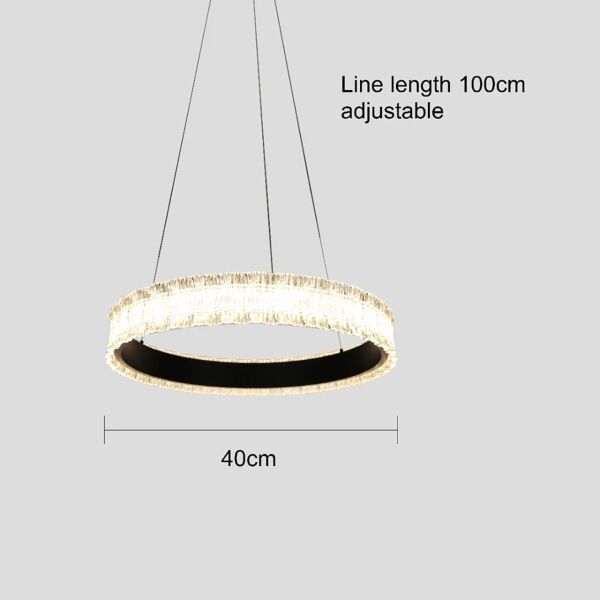 انارة معلقة مودرن أسود 3 اضاءات 48 واط
