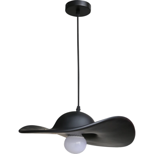 إنارة معلقة مودرن اسود مفرد E27 قطر 60 سم