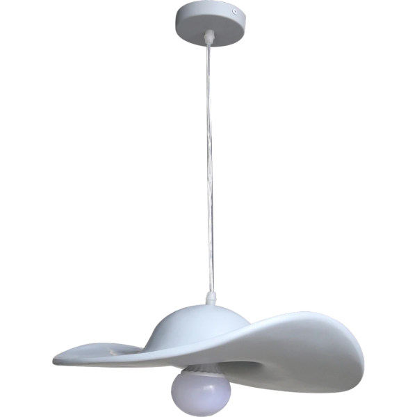 إنارة معلقة مودرن رمادي مفرد E27 قطر 60 سم