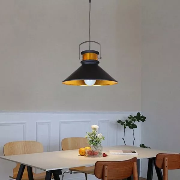 إنارة معلقه موون - اسود وذهبي