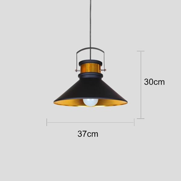 إنارة معلقه موون - اسود وذهبي