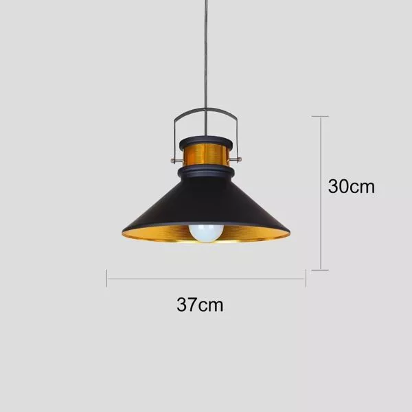 إنارة معلقه موون - اسود وذهبي