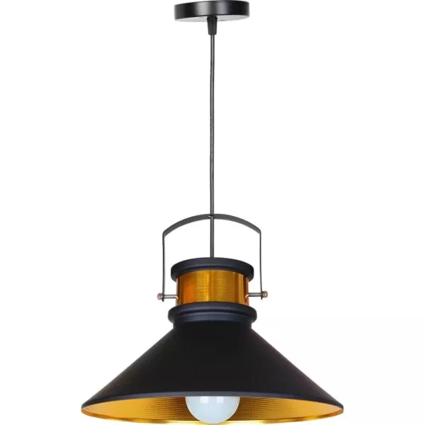 إنارة معلقه موون - اسود وذهبي