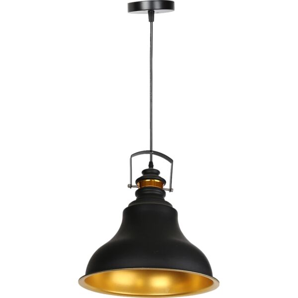 علاقي مودرن اسود مع ابيض E27x1L قطر 35 سم