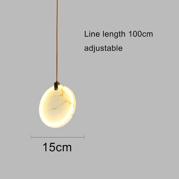 انارة معلقة مودرن زيتي لون الانارة اصفر 9 واط 15 سم